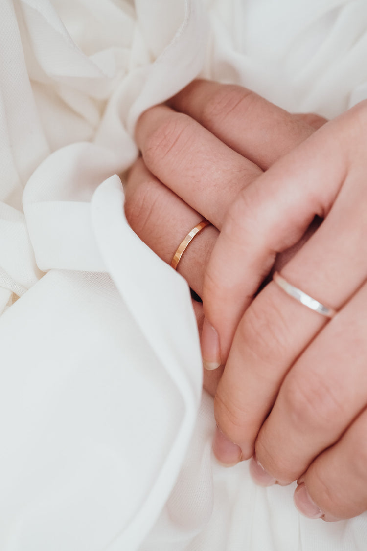 Gold Fill and Silver Wedding Rings