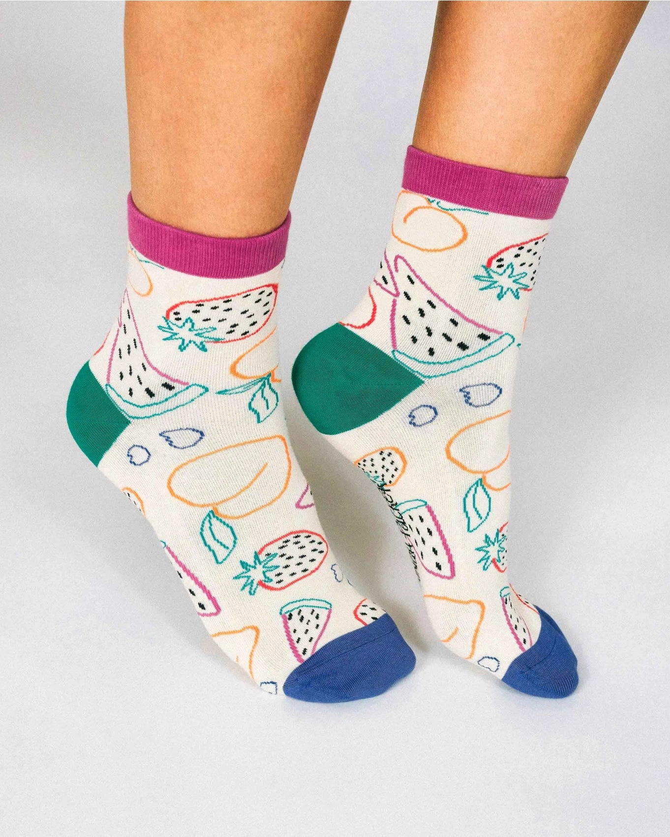 Favorite Fruits by Hannah Packer Socks