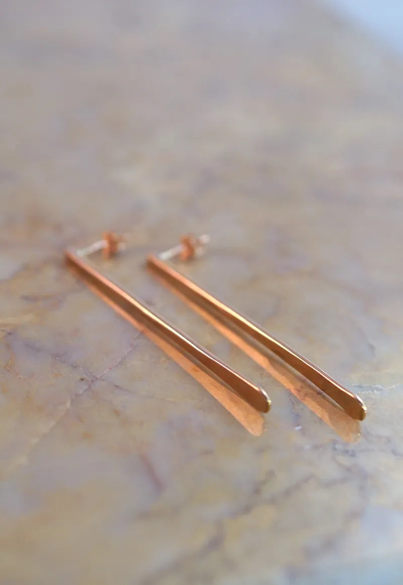 Sunburst Stud Earrings in Solid 14K Gold or Rose Gold