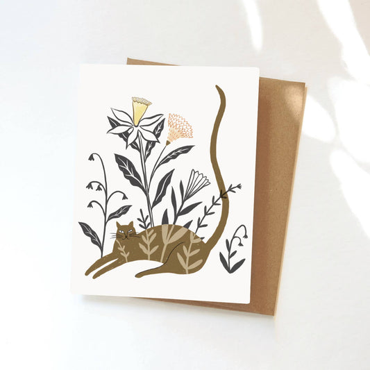 Plant Cat Greeting Card