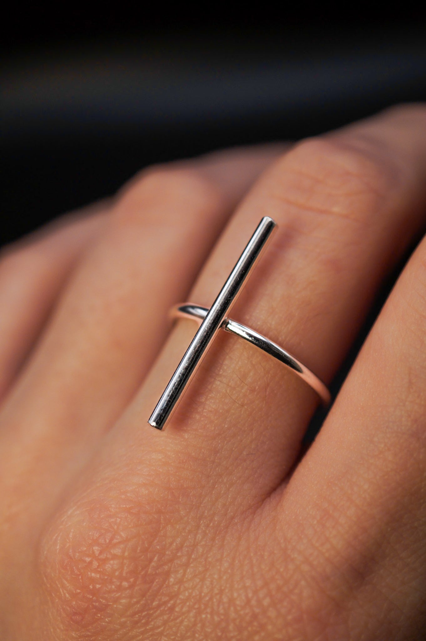 Bar Ring, Sterling Silver
