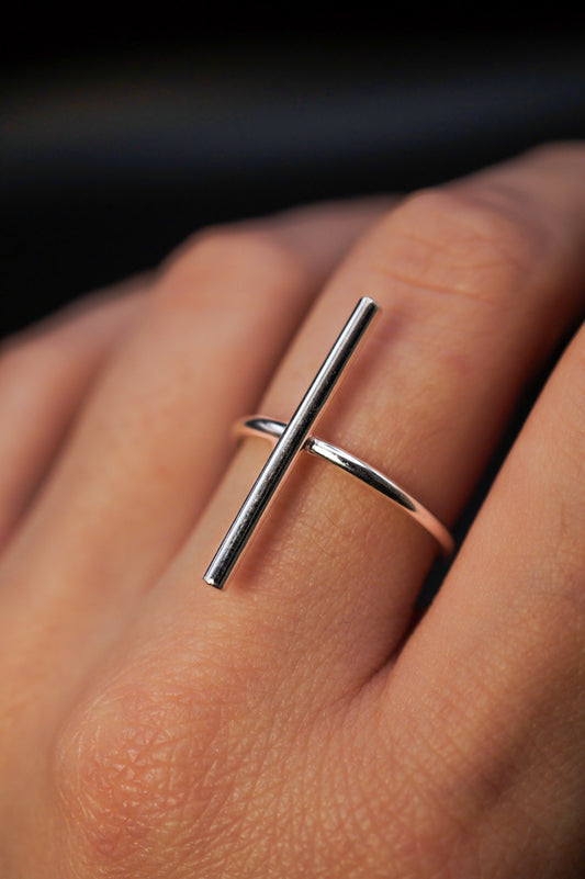 Bar Ring, Sterling Silver