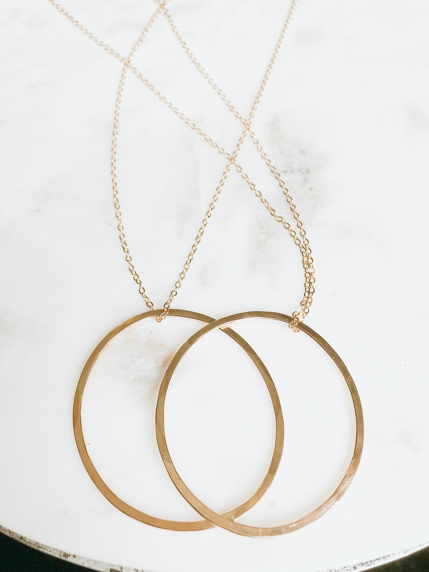 Large Circle Pendant in Gold Fill, Rose Gold Fill, or Sterling Silver