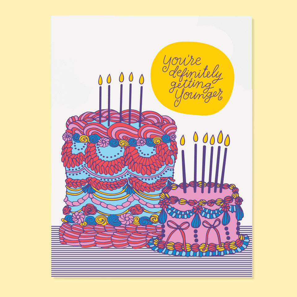 You're Definitely Getting Younger Birthday Card