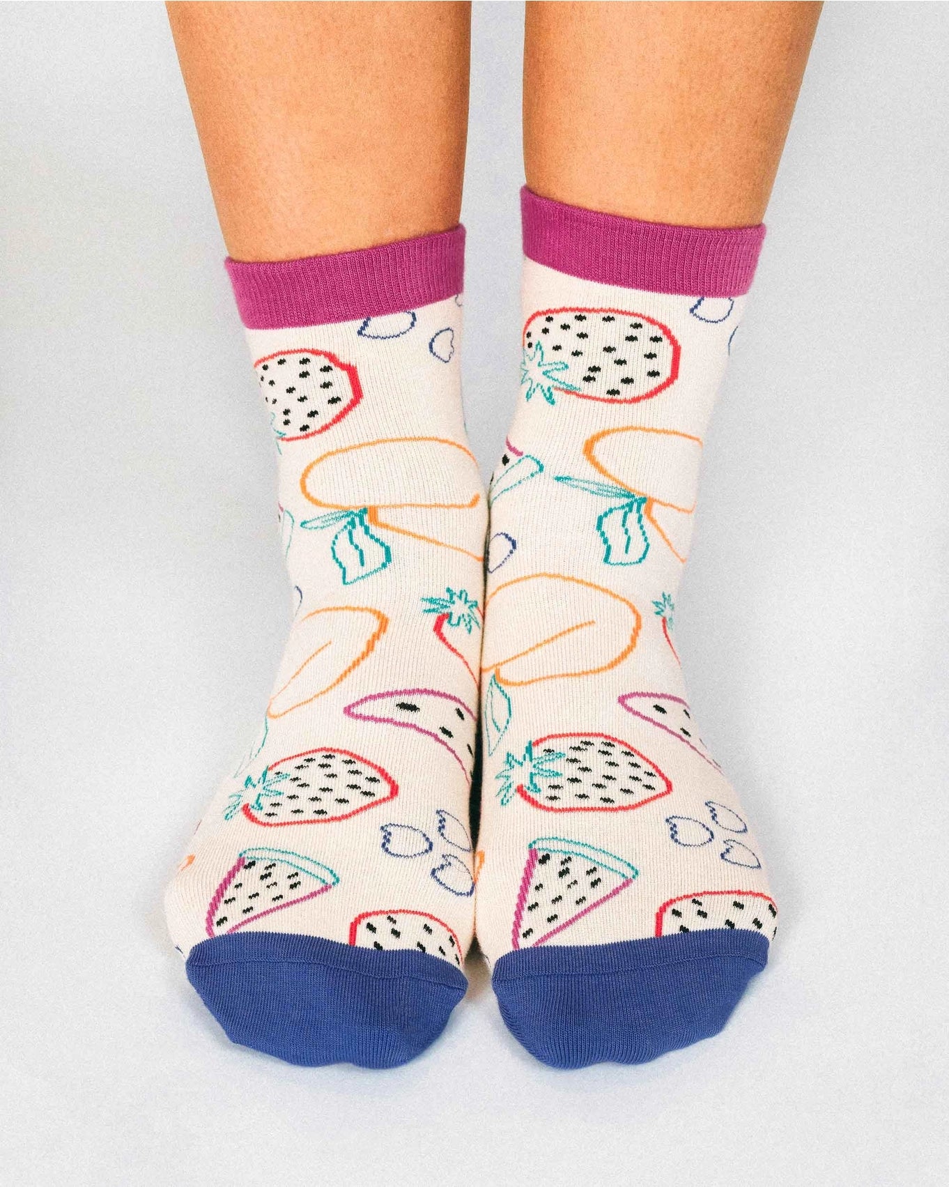 Favorite Fruits by Hannah Packer Socks
