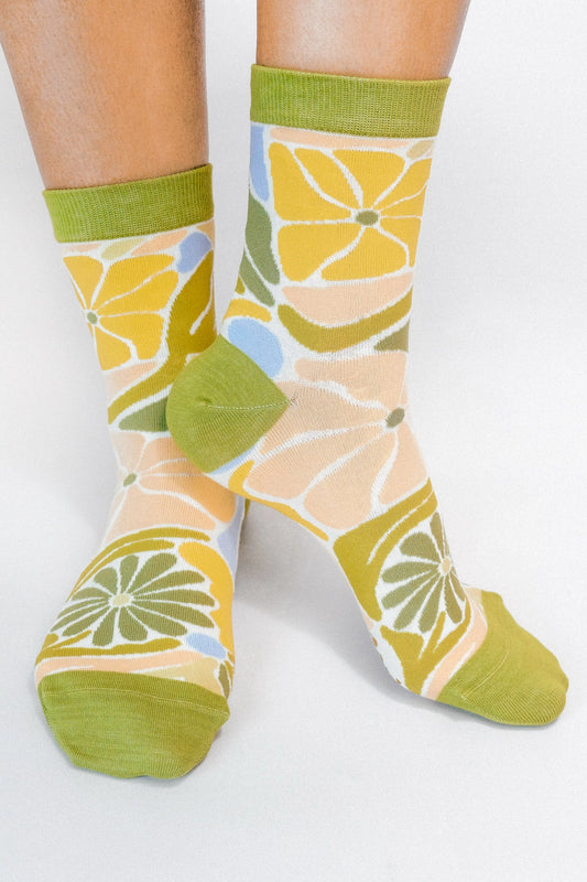 Knit Flowers Ankle Socks by Soulshine Co.