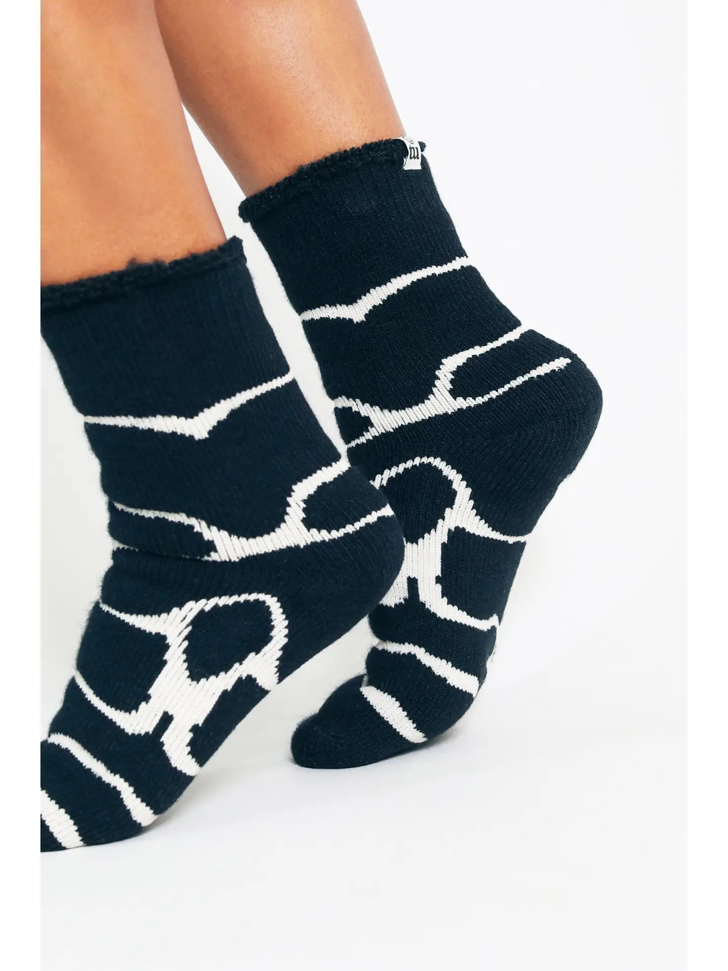 Wavy Cozy Crew Socks