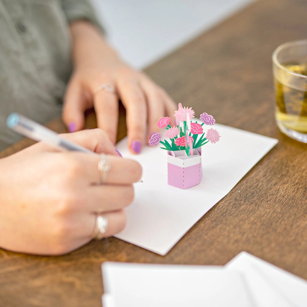 Pink Bouquet Pop Up Card