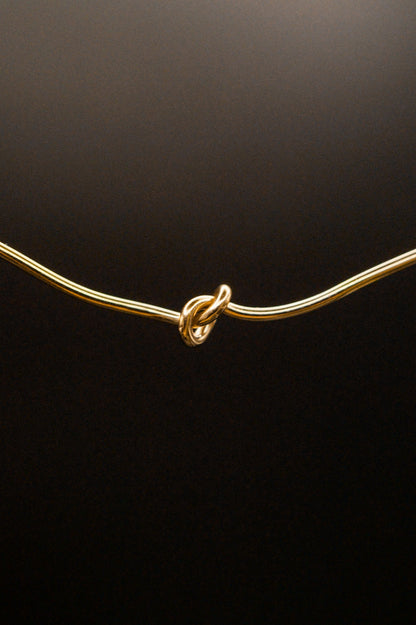Tied Knot Necklace, Gold Fill, Rose Gold Fill, or Sterling Silver
