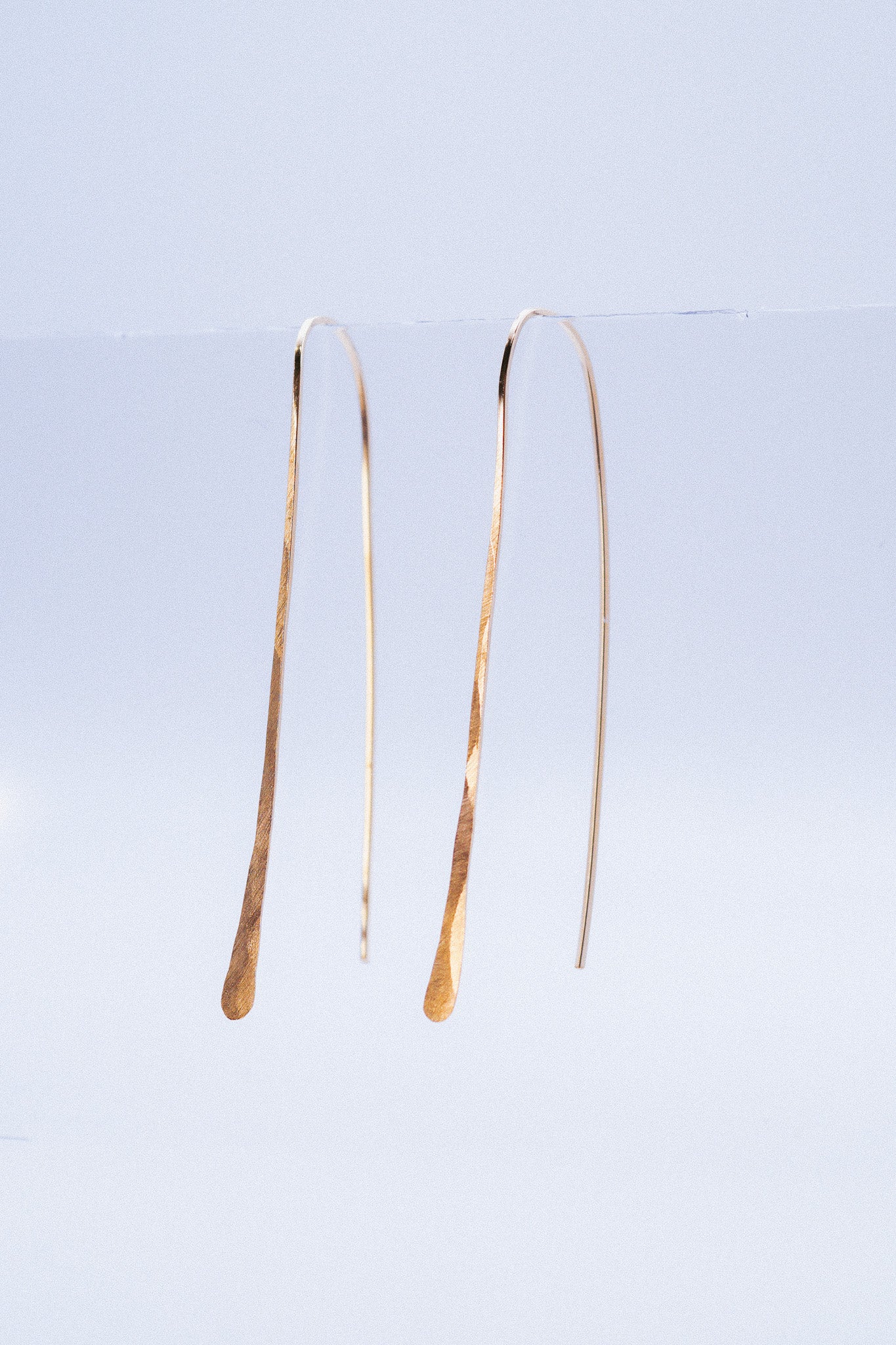 Long Arch Earrings in Solid Gold