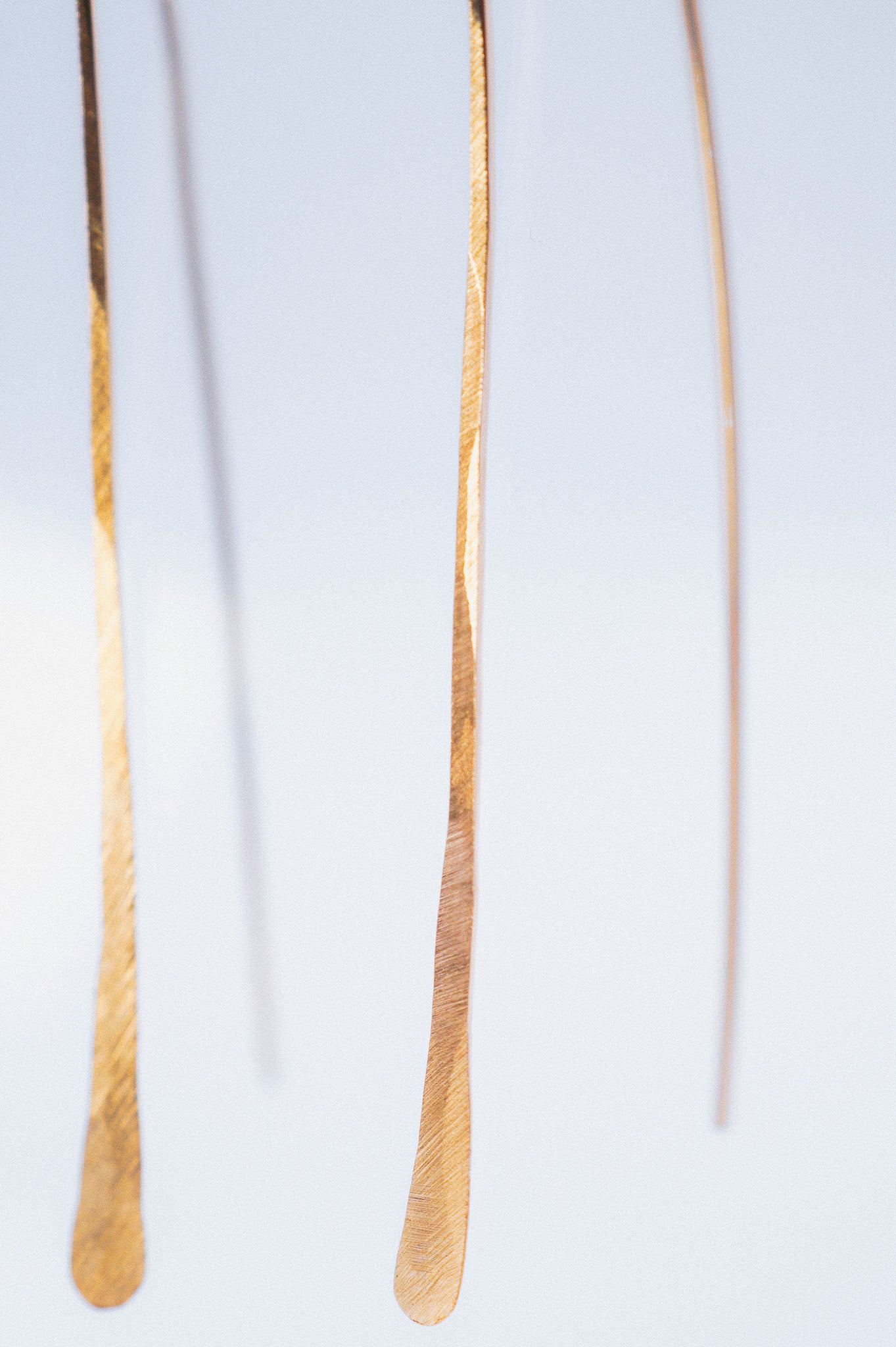 Long Arch Earrings in Solid Gold