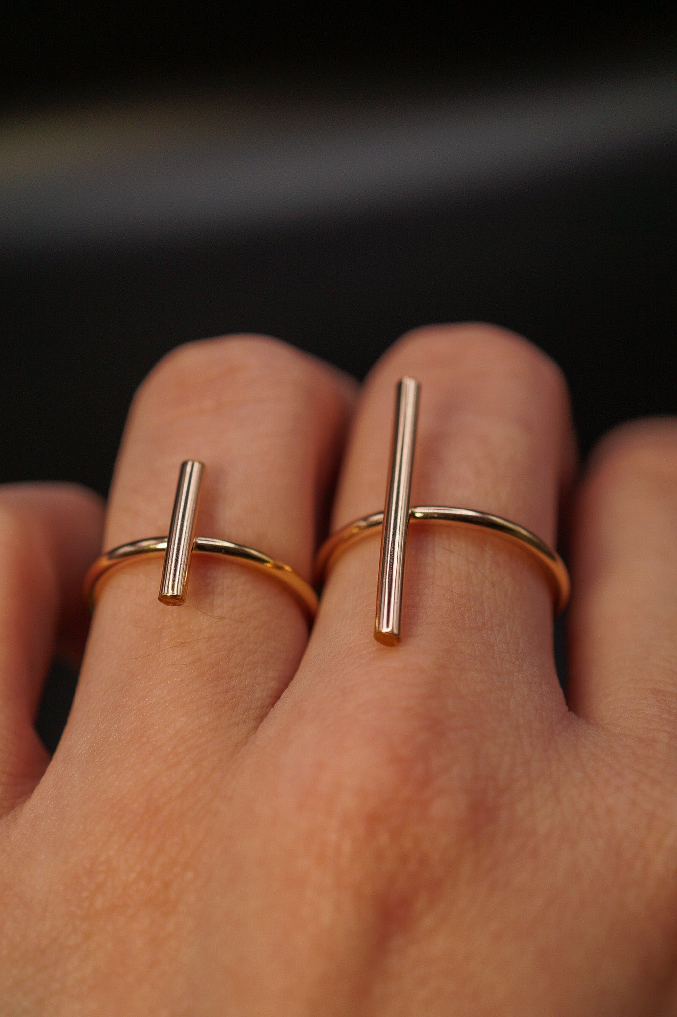 Mini Bar Ring, 14K Gold Fill