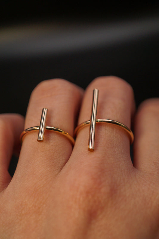 Mini Bar Ring, 14K Gold Fill