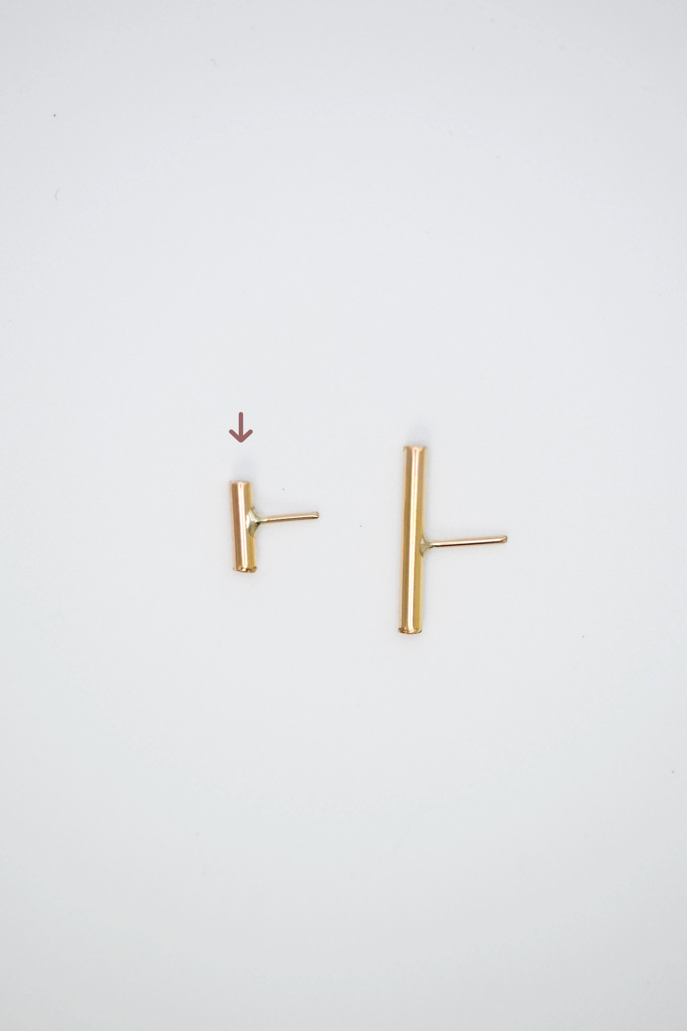 Tiny Bar Flat Back Stud Earring