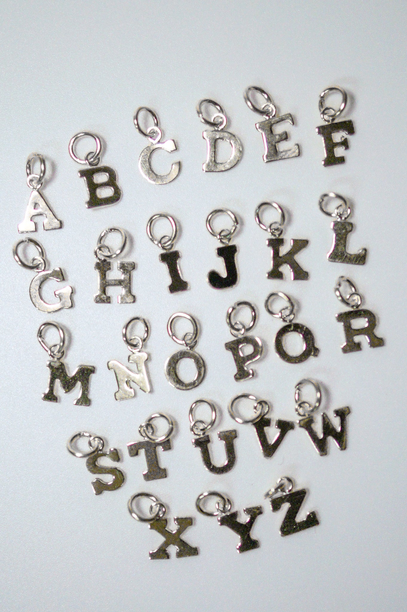 Blocky Monogram Letter Charm
