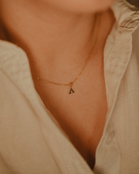 Blocky Monogram Letter Charm