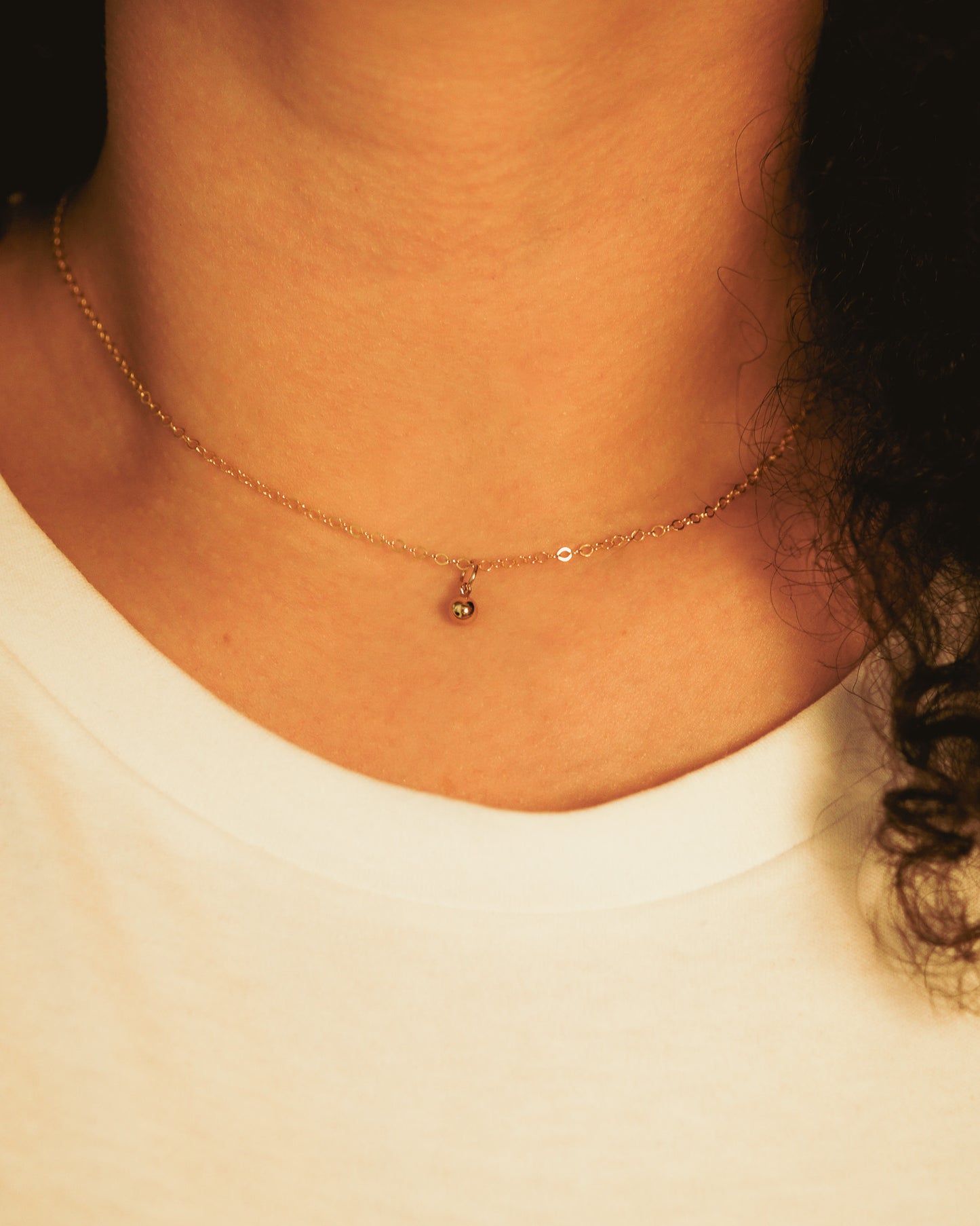 Bead Ball Charm, Gold or Silver