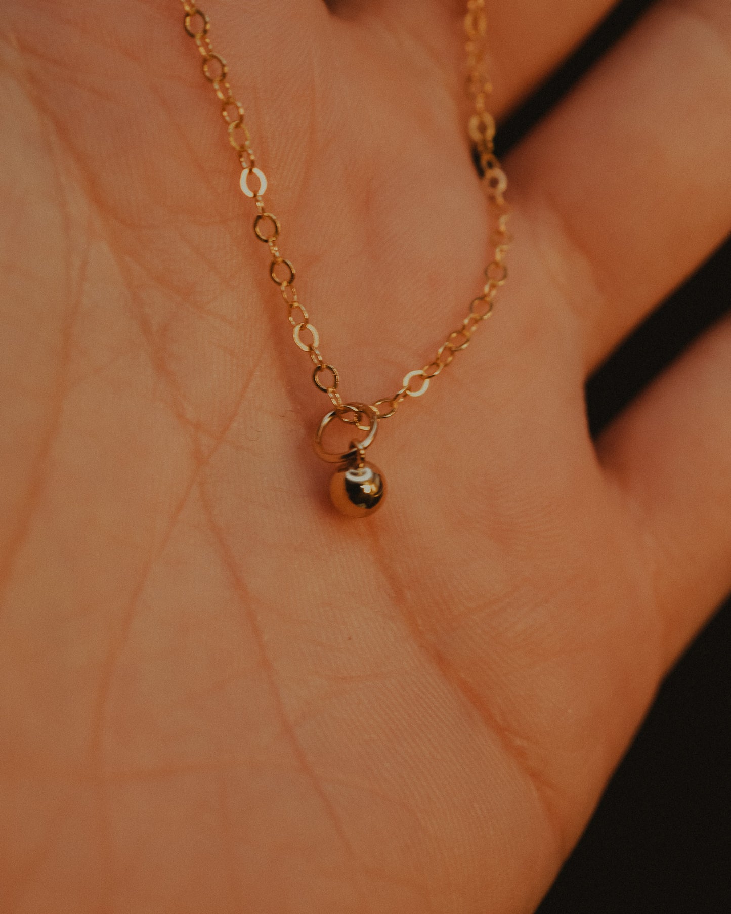 Bead Ball Charm, Gold or Silver