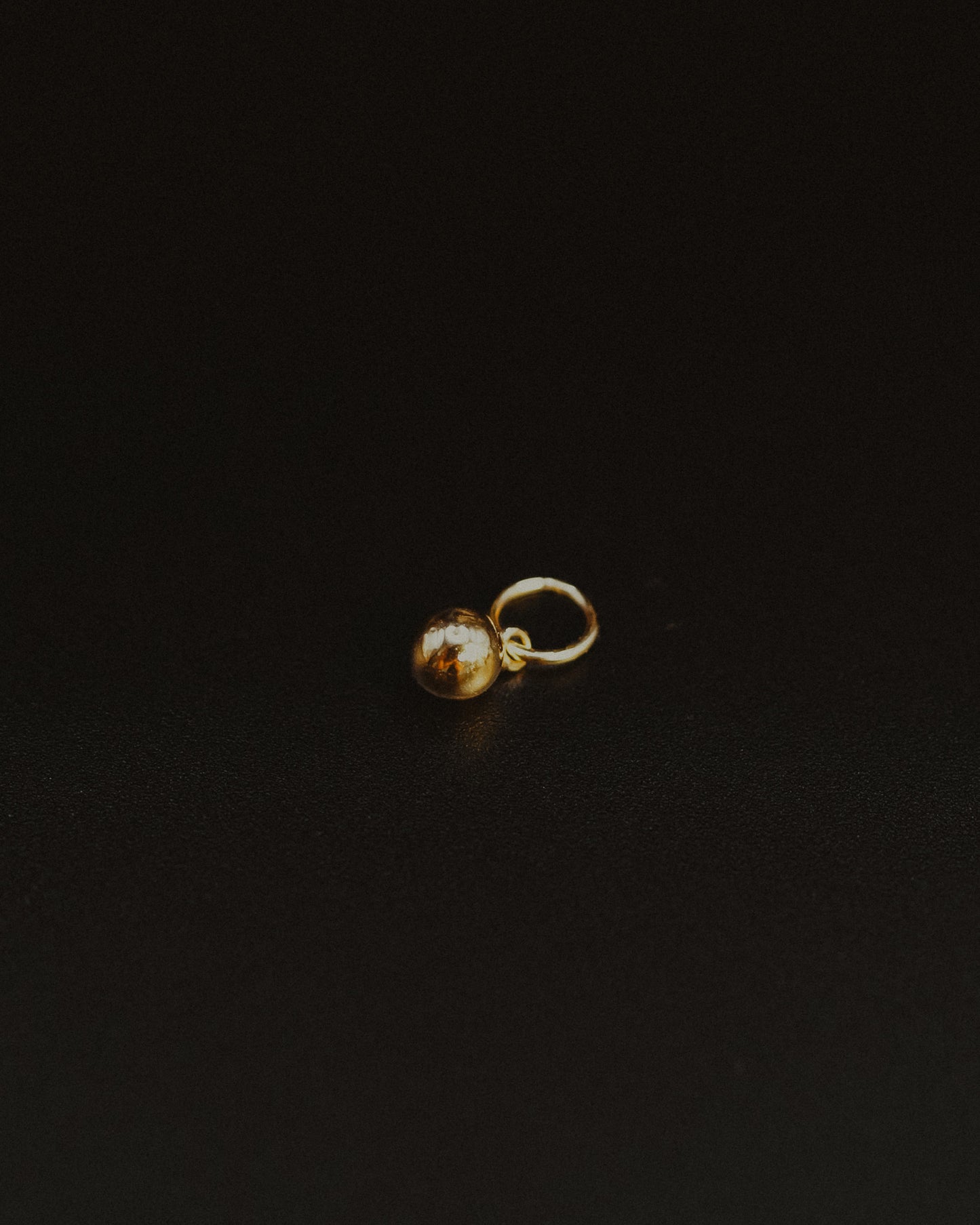 Bead Ball Charm, Gold or Silver