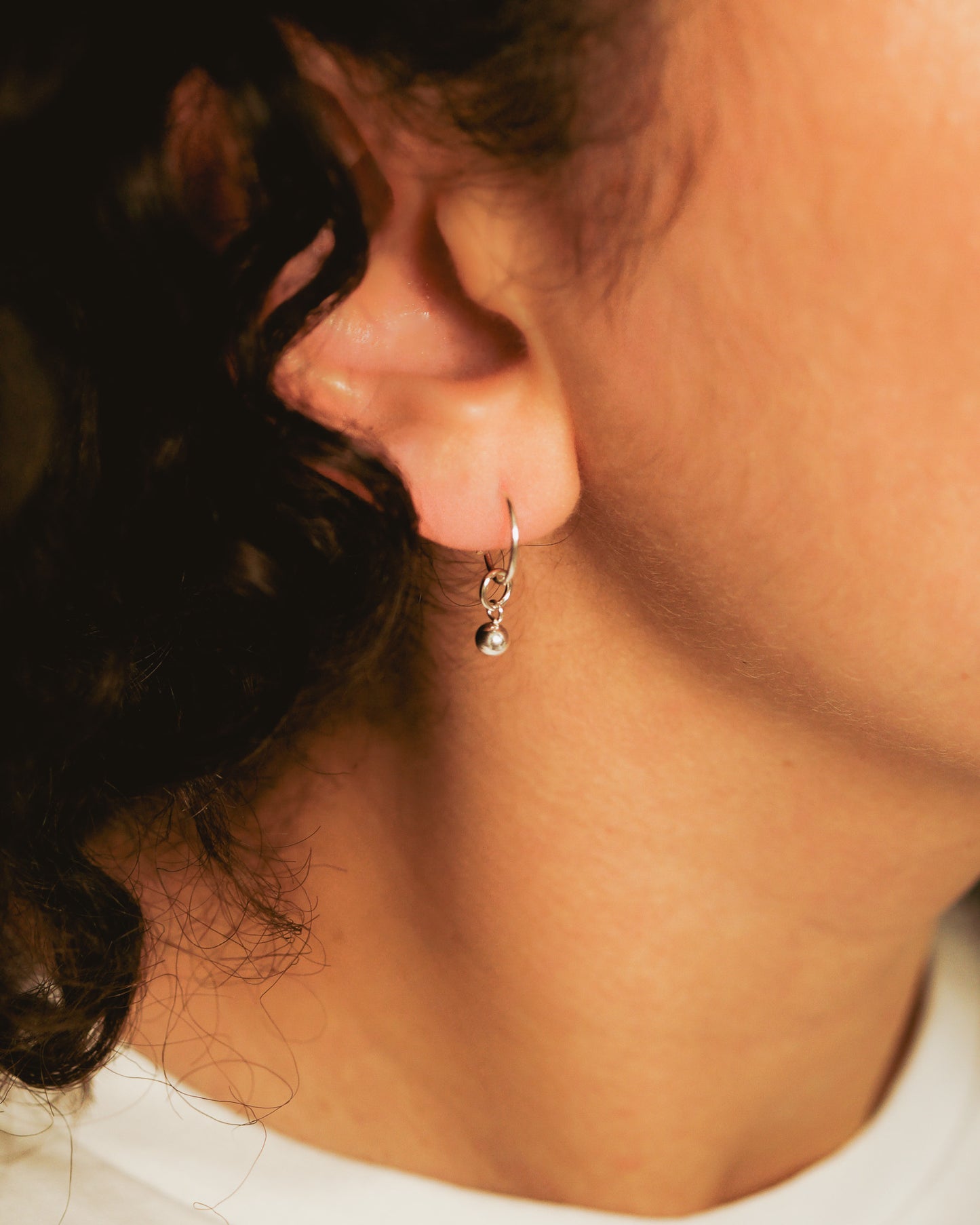 Bead Ball Charm, Gold or Silver