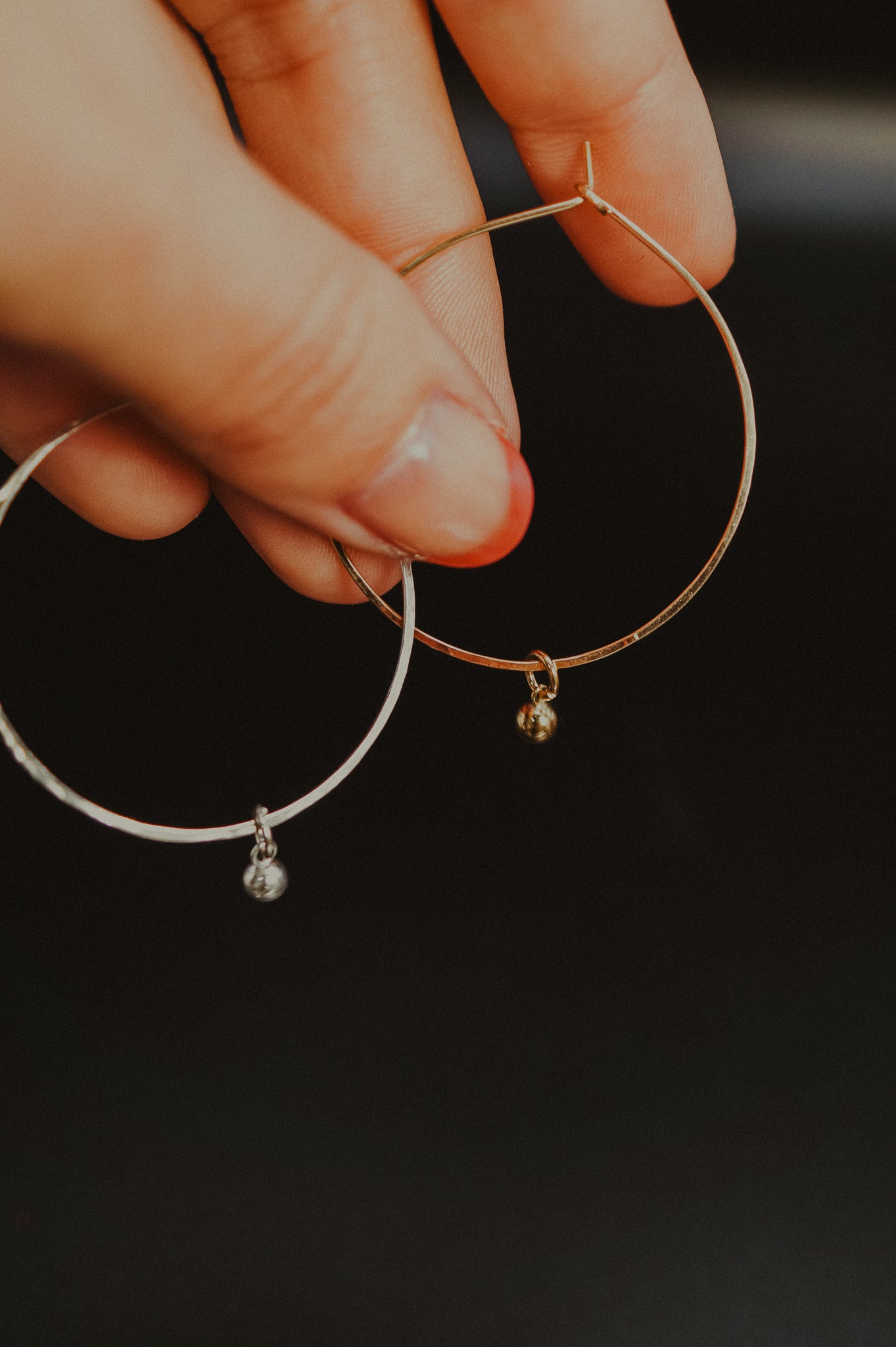 Bead Ball Charm, Gold or Silver