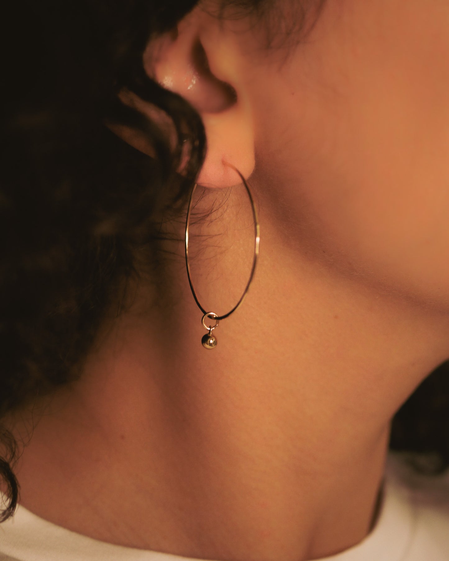 Bead Ball Charm, Gold or Silver