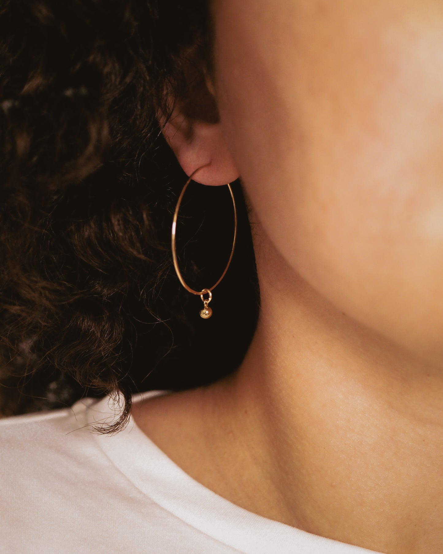 Bead Ball Charm, Gold or Silver