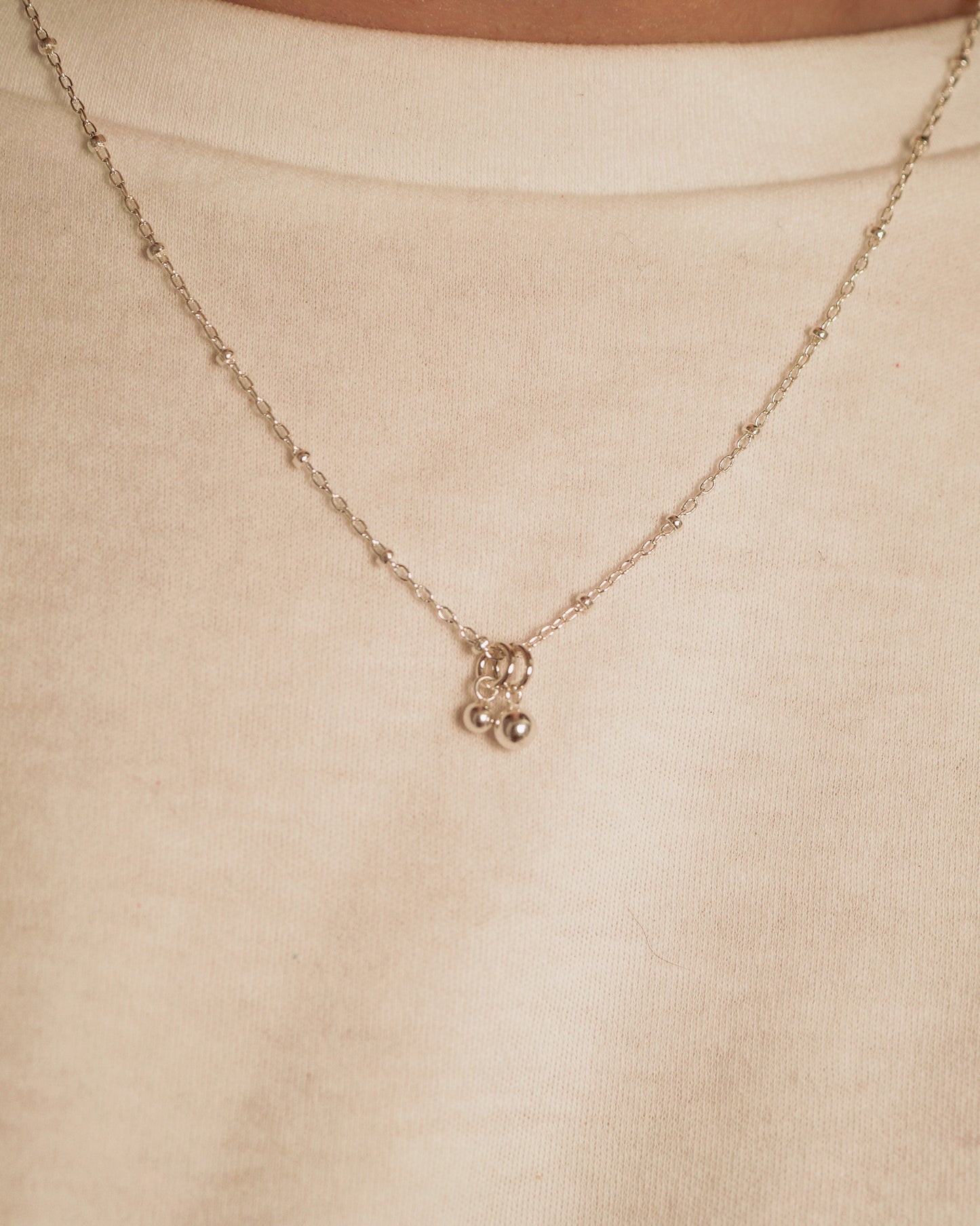 Bead Ball Charm, Gold or Silver