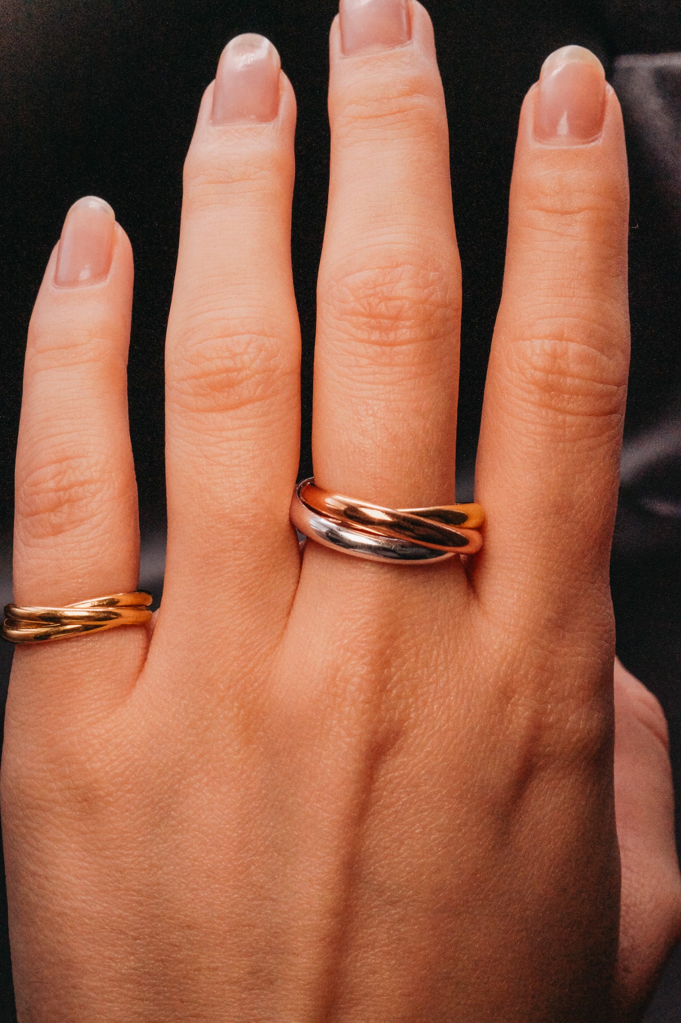 Chunky Interlocking Ring, Mixed Metals