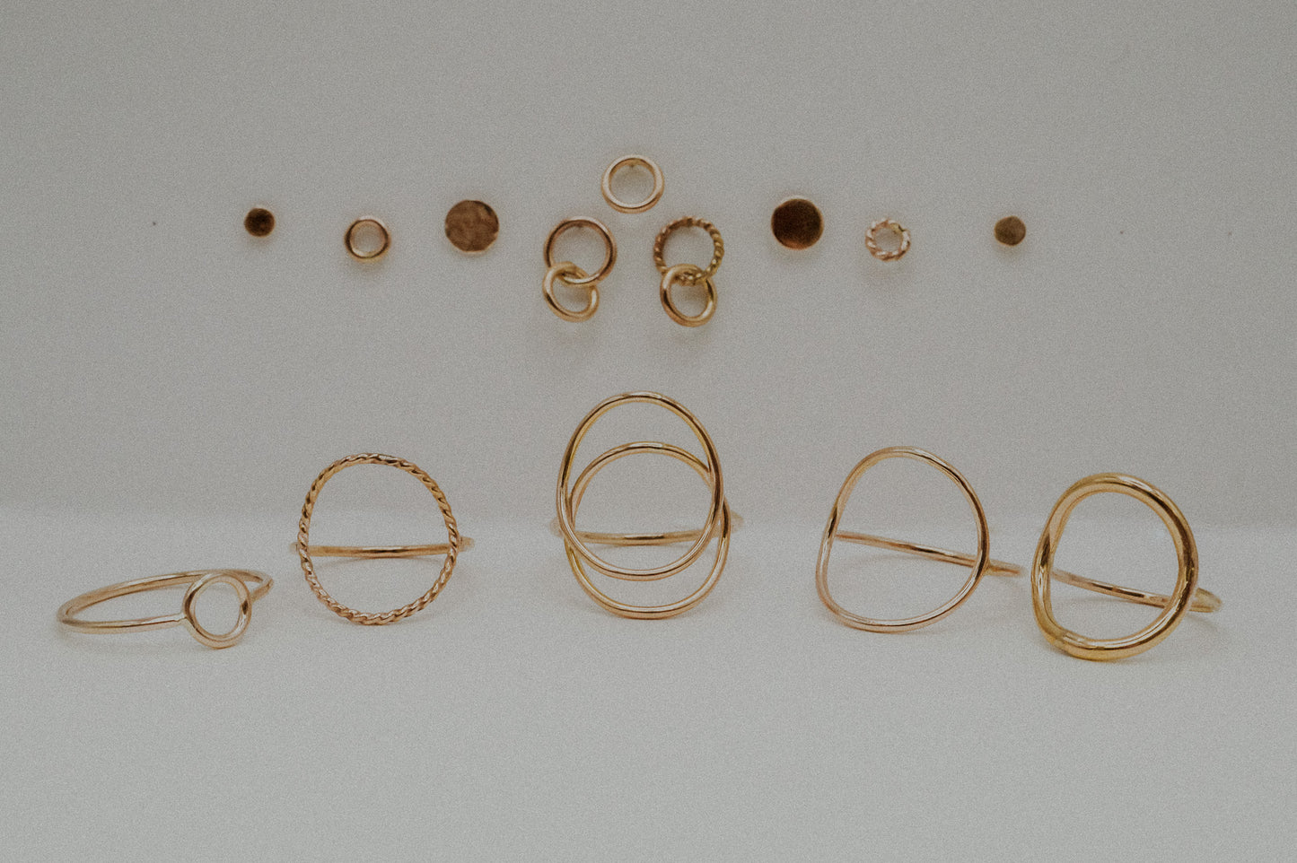 Twist Circle Ring, 14K Rose Gold Fill