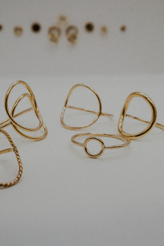 Mini Circle Ring, 14K Gold Fill