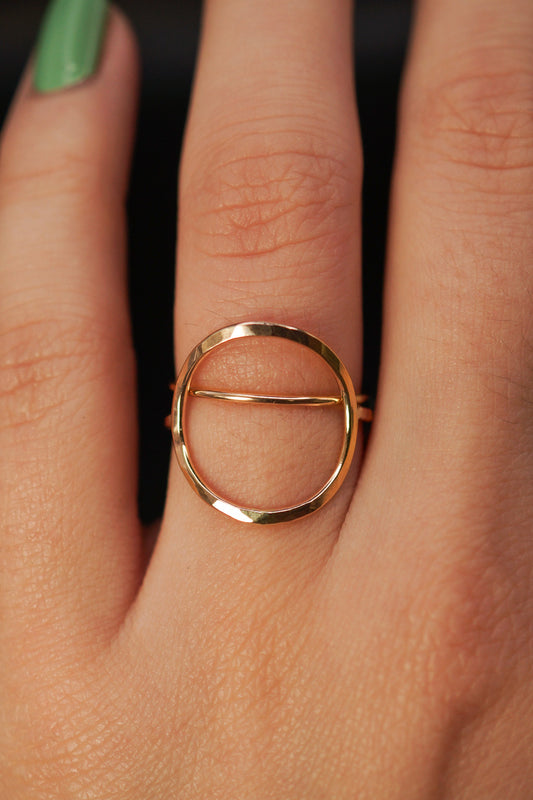 Circle Set of 2 Stacking Rings, Gold Fill, Rose Gold Fill or Sterling Silver