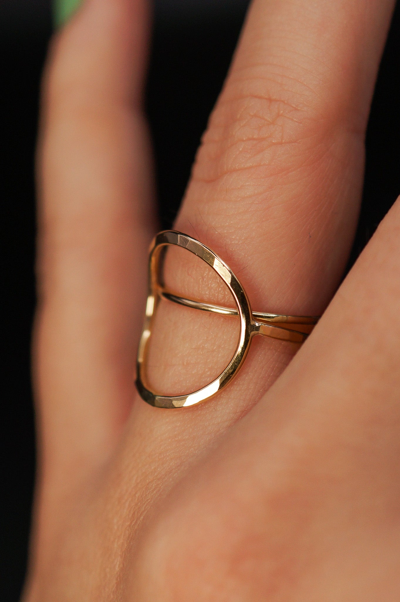 Circle Set of 2 Stacking Rings, Gold Fill, Rose Gold Fill or Sterling Silver