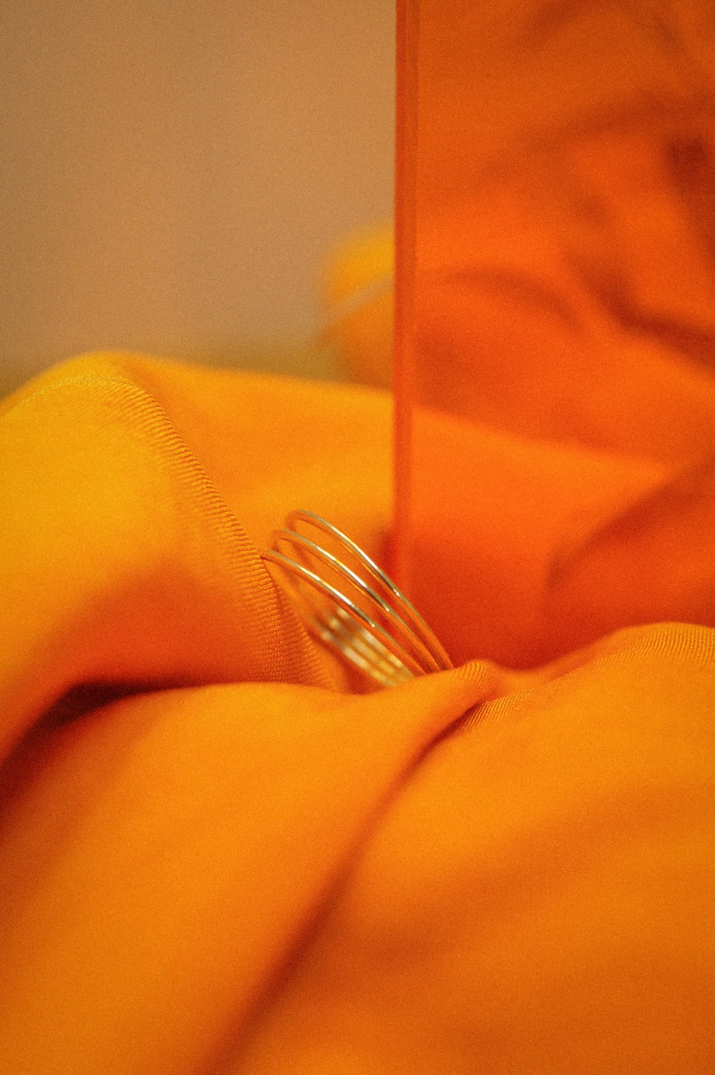 Connected Set of 3 Rings, Solid 14K Gold
