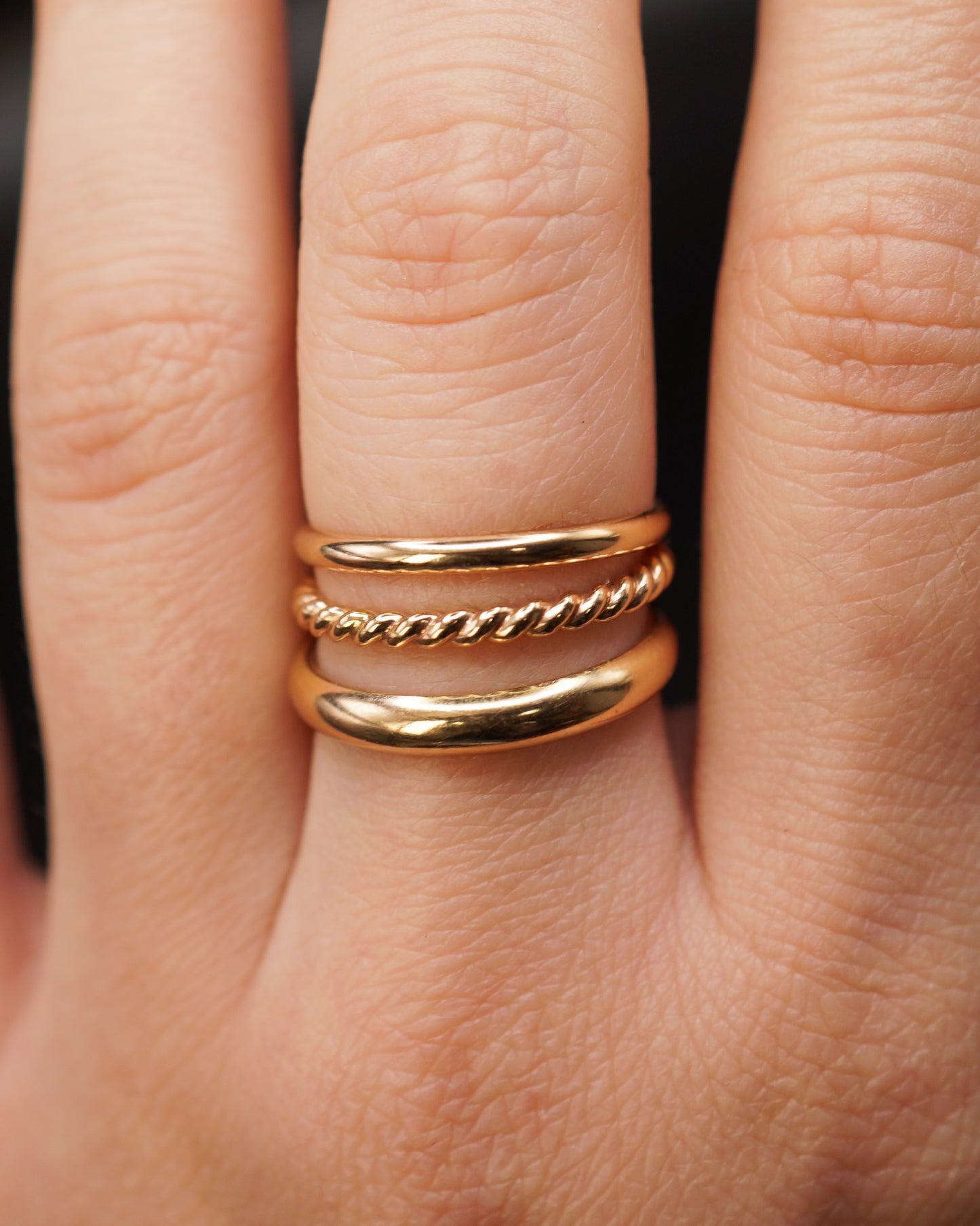 Chunky Twist Ring, 14K Gold Fill