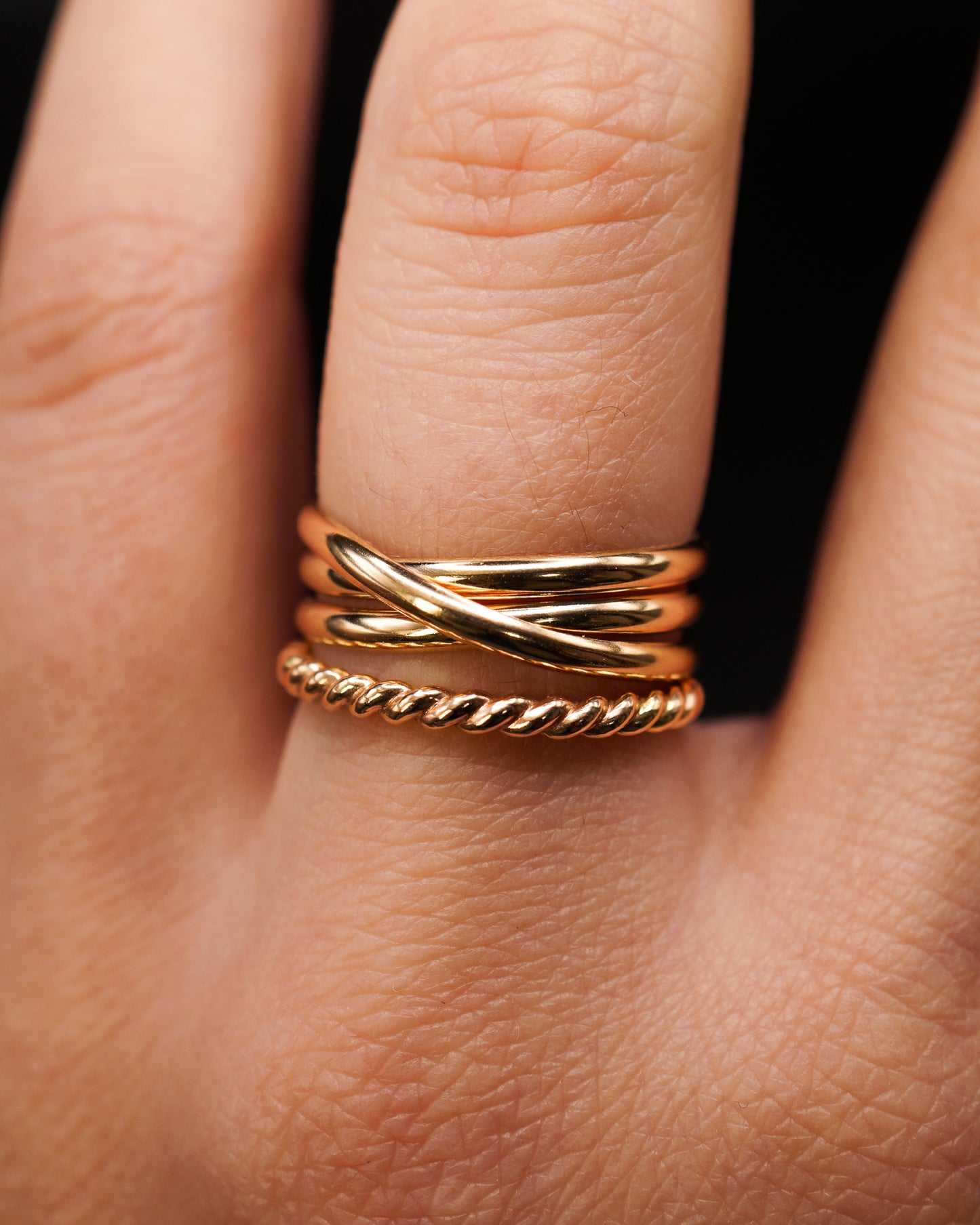 Chunky Twist Ring, 14K Gold Fill