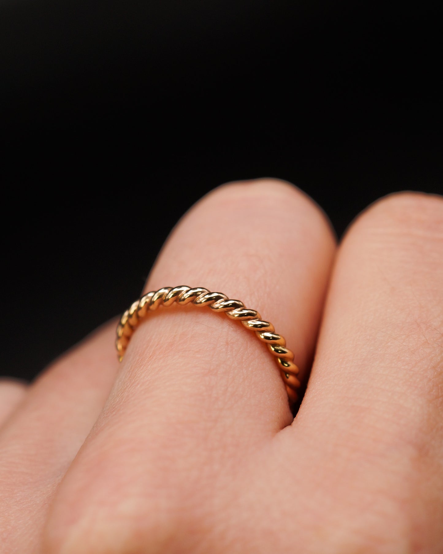 Chunky Twist Ring, 14K Gold Fill