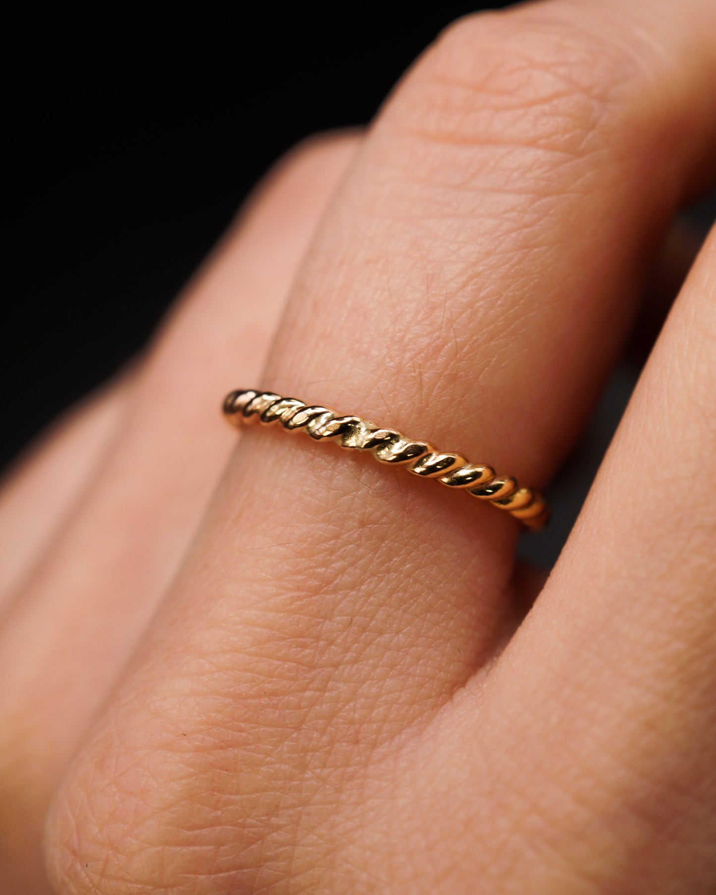 Chunky Twist Ring, 14K Gold Fill