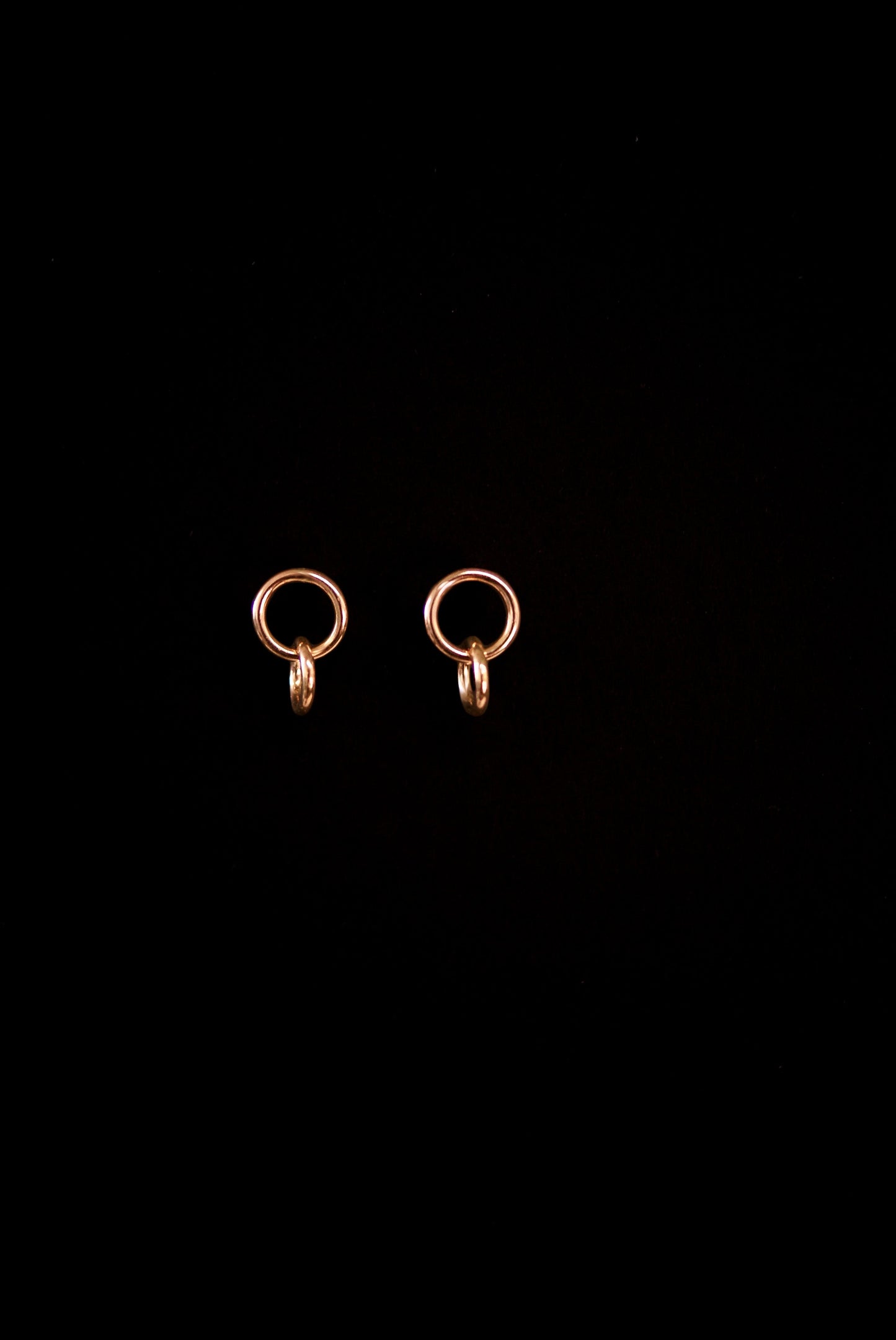 Link Stud Earrings in Solid 14K Gold or Rose Gold