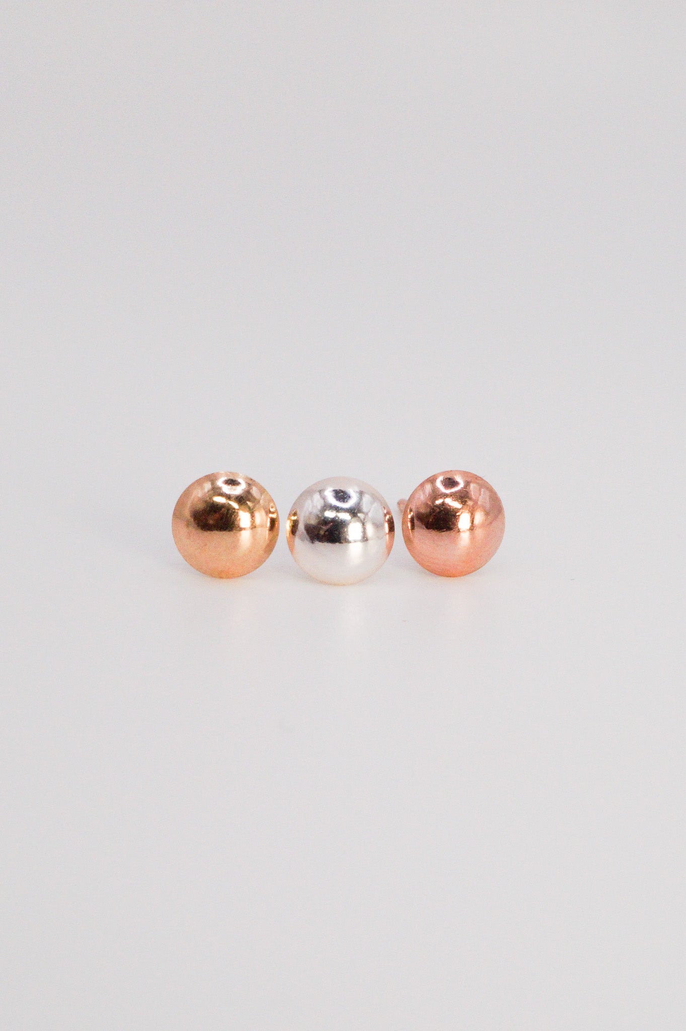 Dome Stud Earrings, Gold Fill, Rose Gold Fill or Sterling Silver