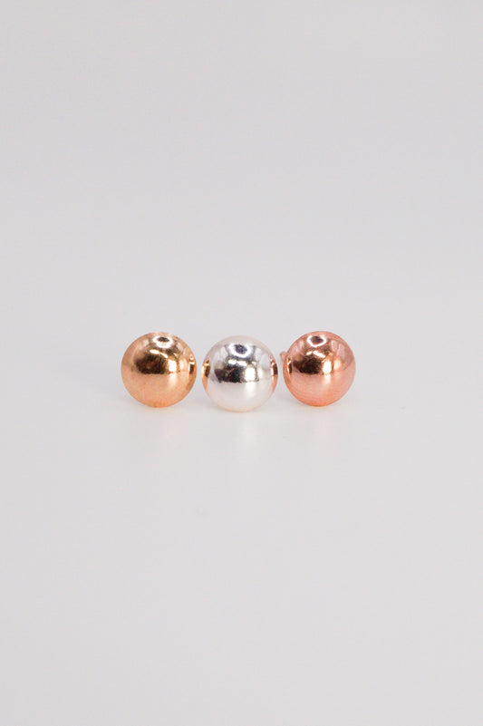 Dome Stud Earrings, Gold Fill, Rose Gold Fill or Sterling Silver