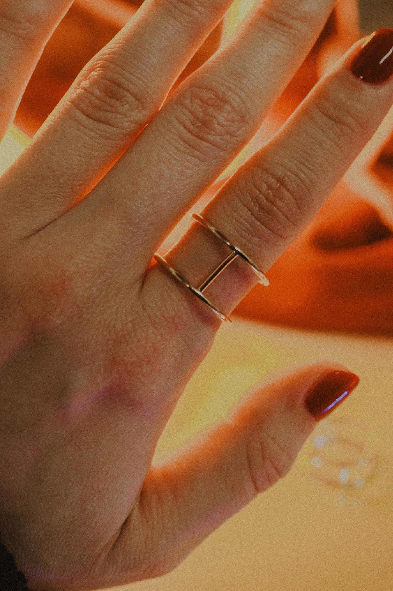 Large Cage Ring, 14K Gold Fill