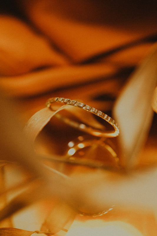 Half Lined Ring, 14K Gold Fill