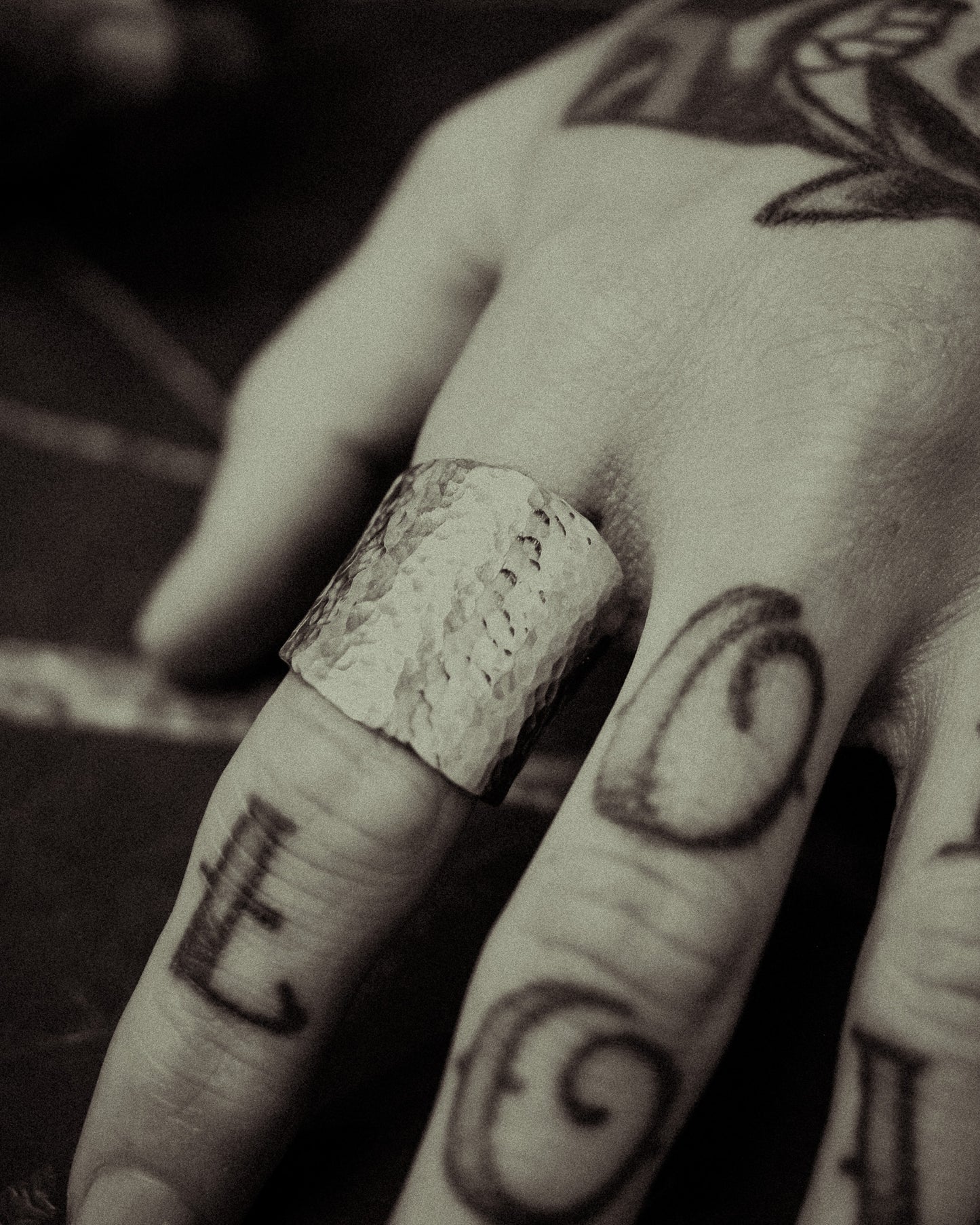 Small Shield Ring, 14K Gold Fill