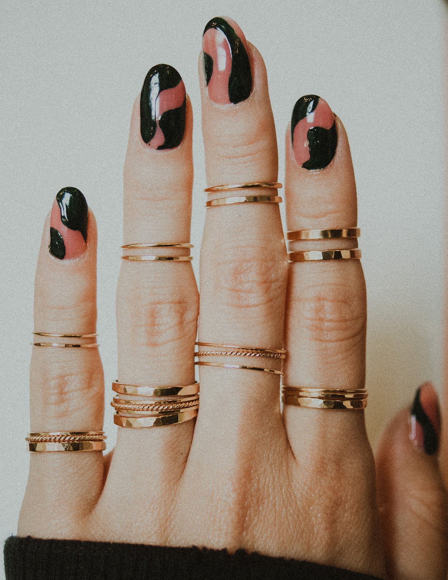 Extra Thick Twist Set of 3 Stacking Rings, Gold Fill, Rose Gold Fill or Sterling Silver