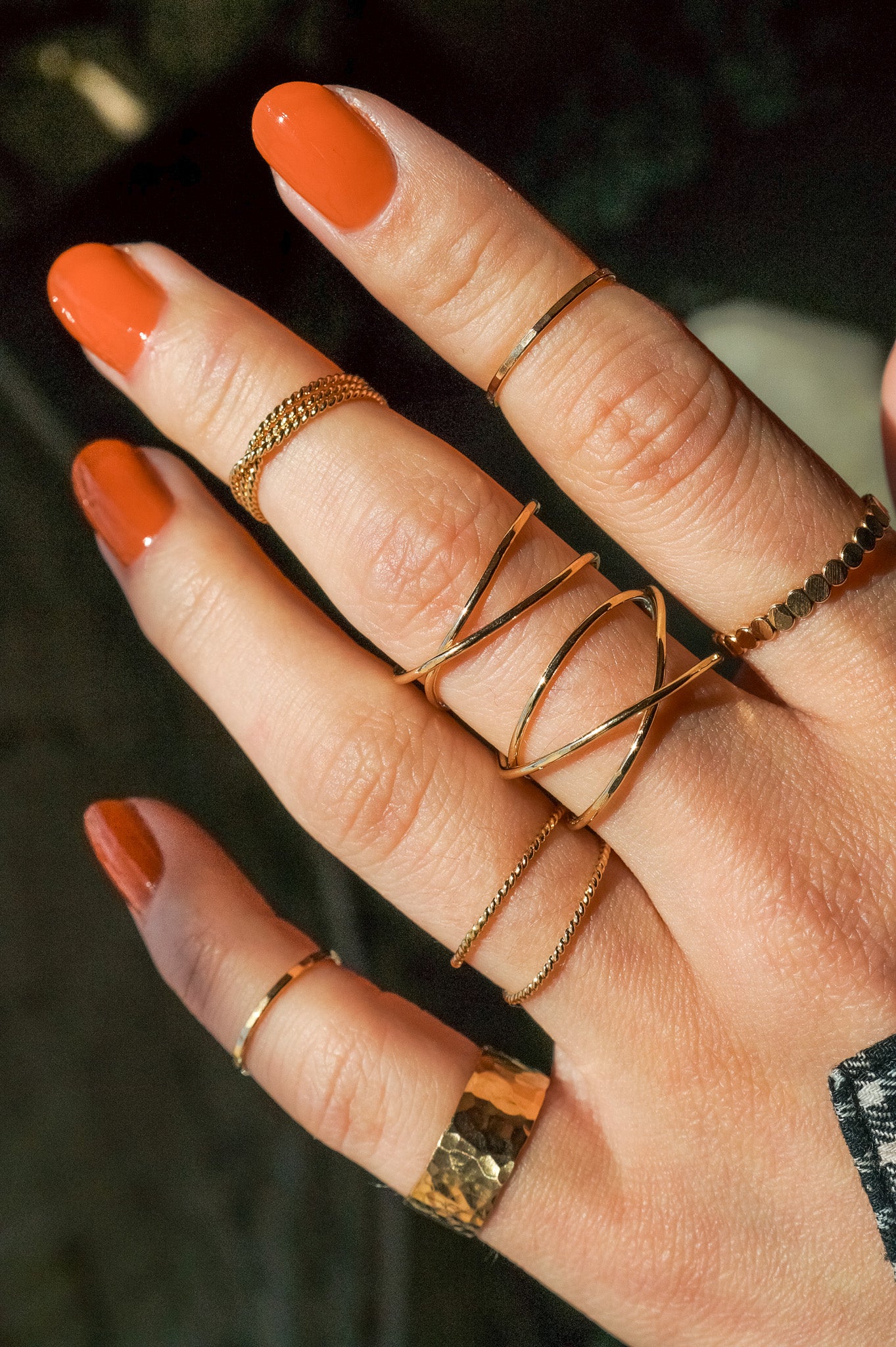 Twist Overlap Ring, 14K Rose Gold Fill