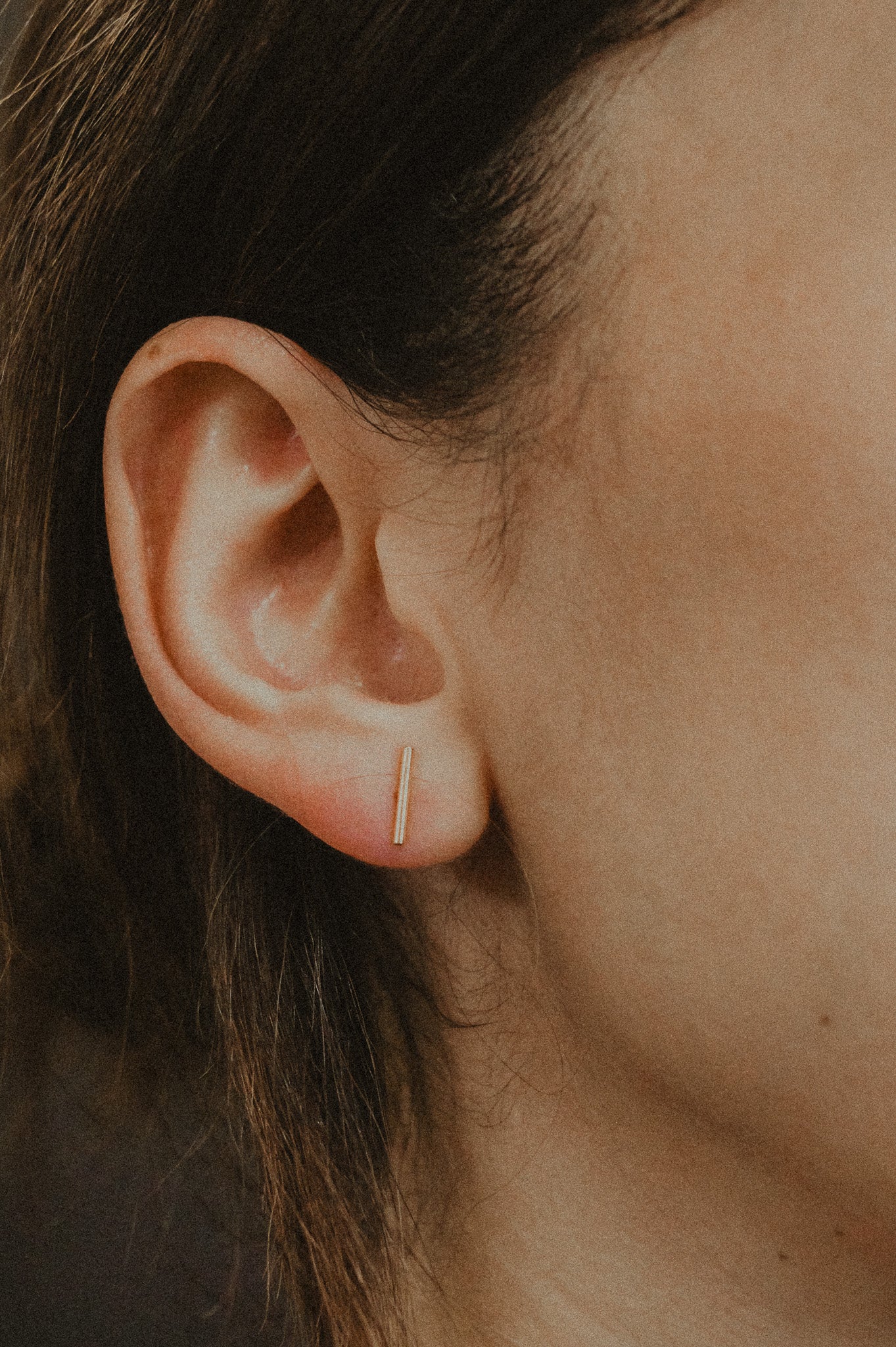 Mini Bar Stud Earrings, Gold Fill, Rose Gold Fill, or Sterling Silver