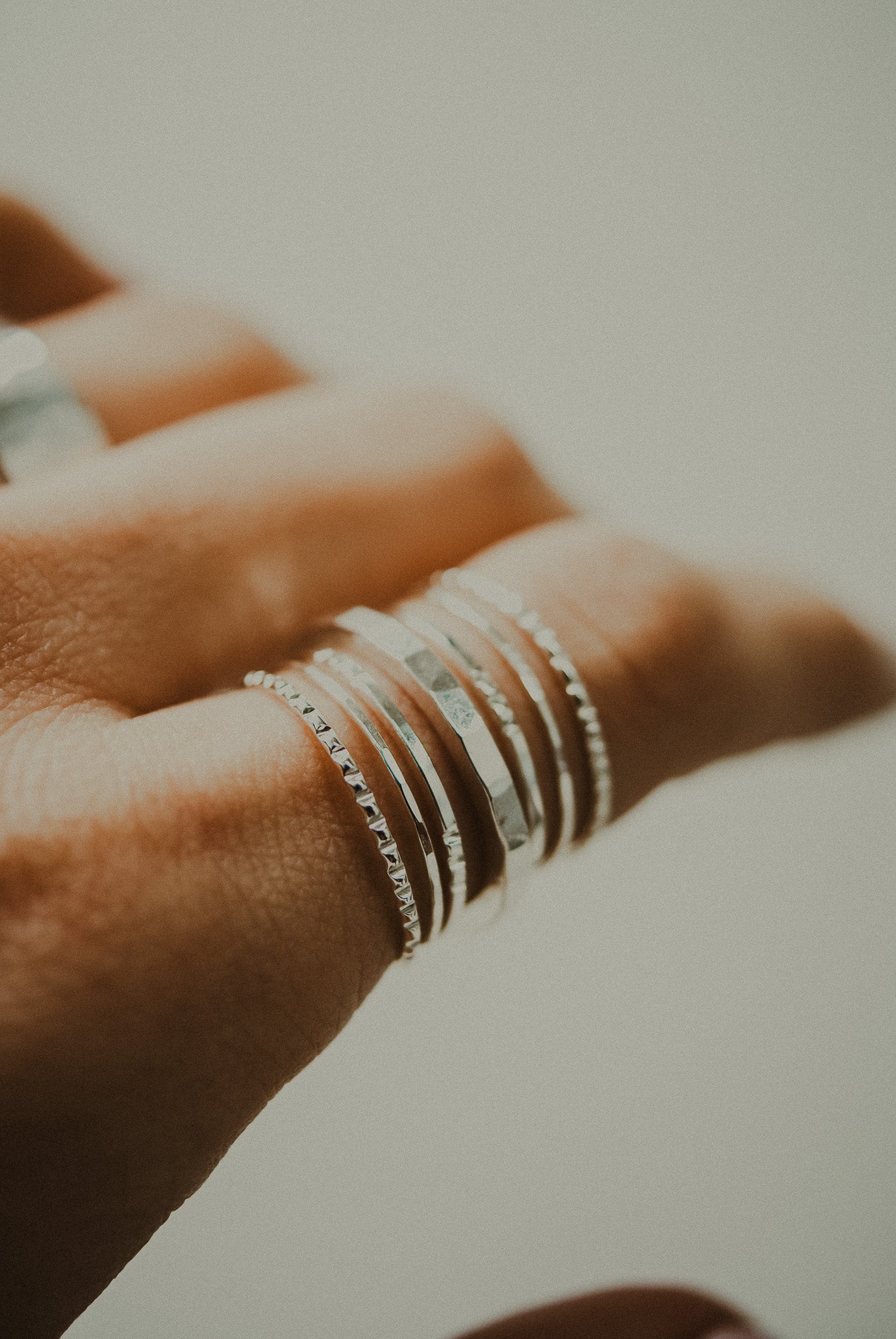 Lined Ring, Sterling Silver