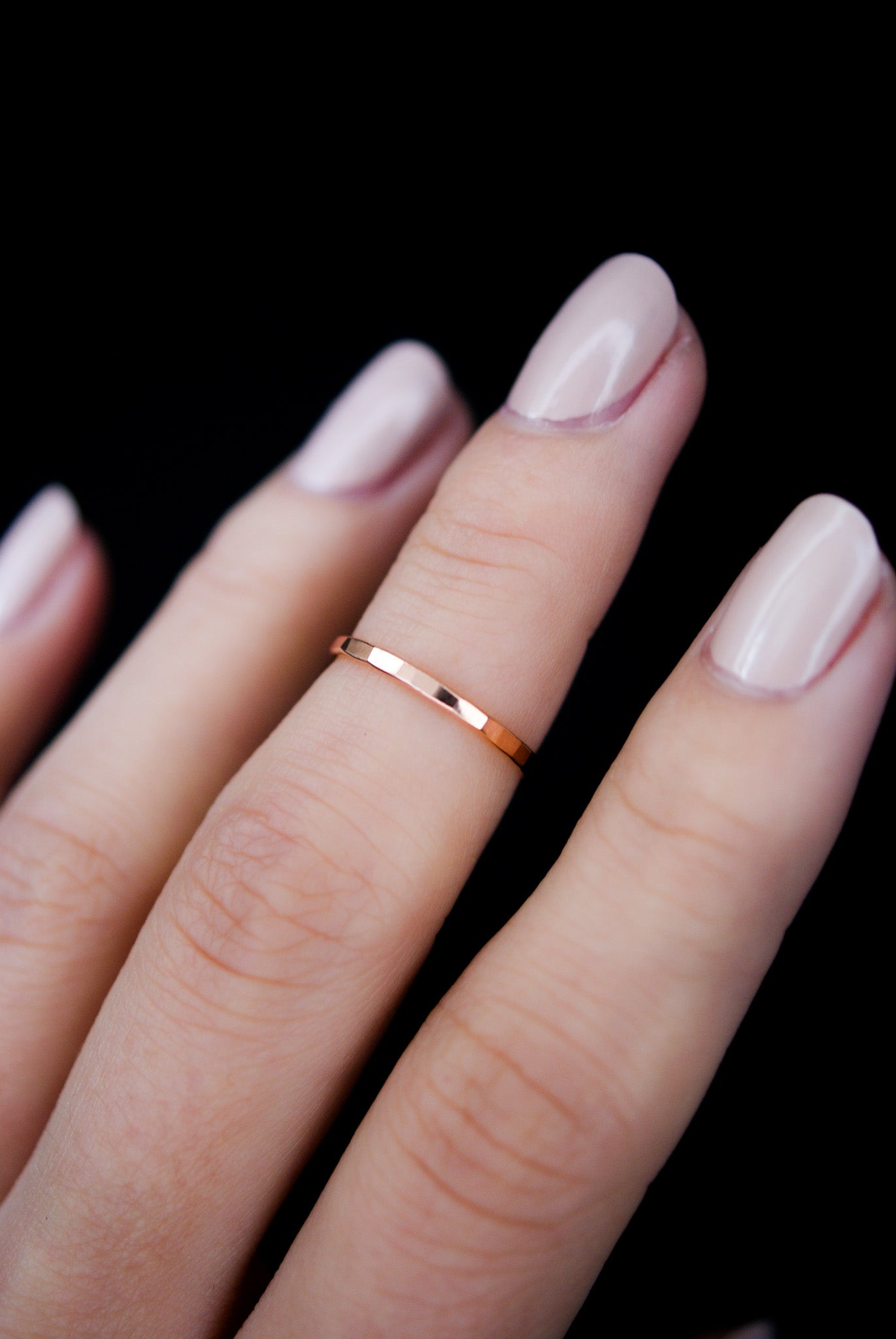 Thick Ring, 14K Rose Gold Fill
