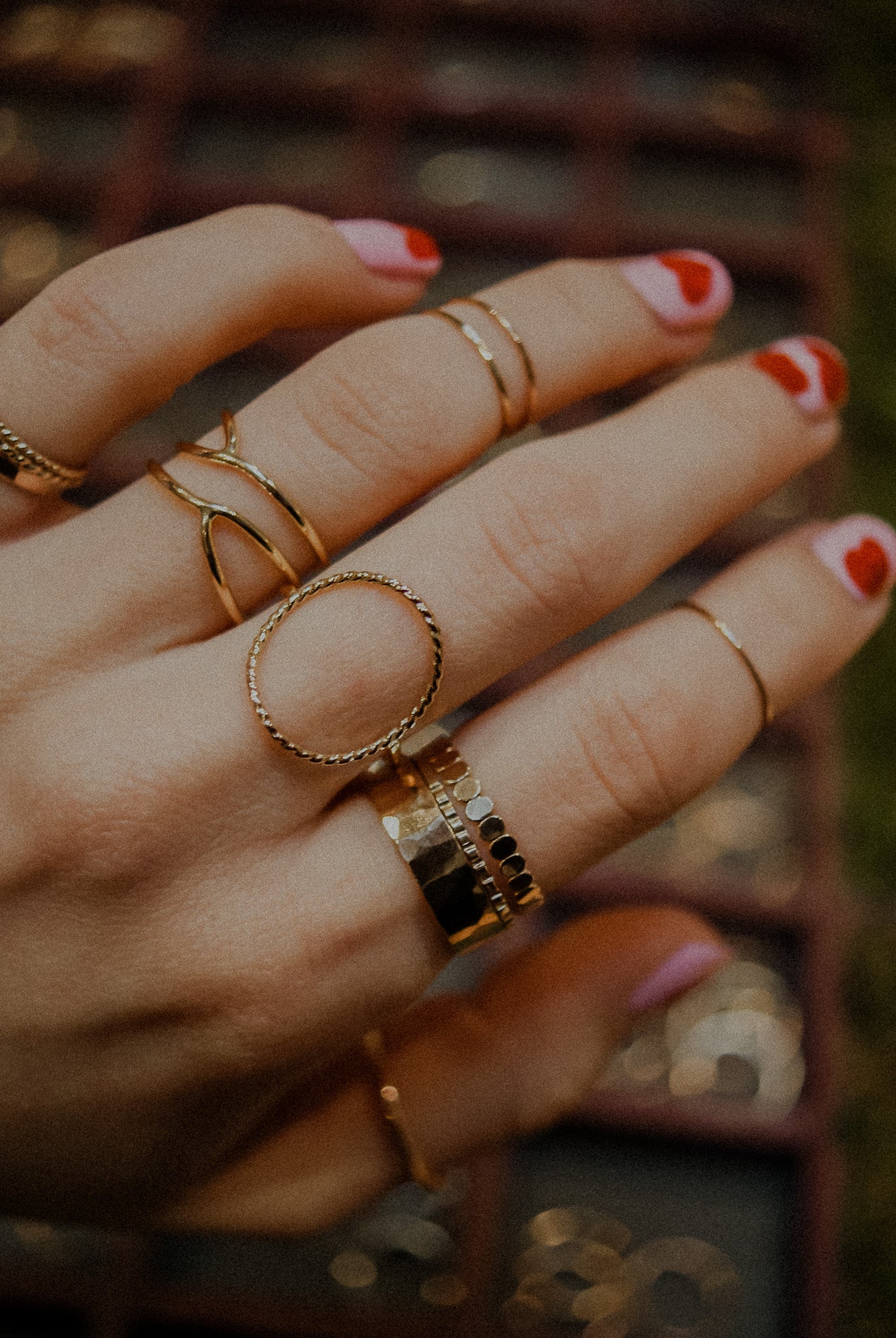 Twist Circle Ring, 14K Rose Gold Fill